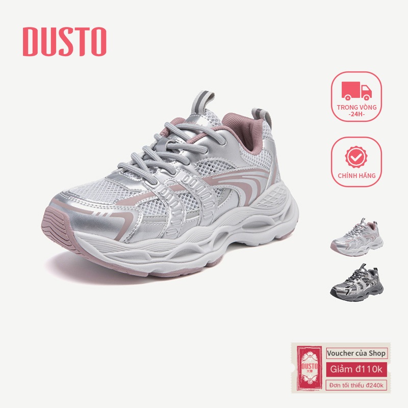 Giày thể thao sneakers DUSTO Giày đế phẳng Đế mềm chống trượt chống mài mòn DW26C0651T
