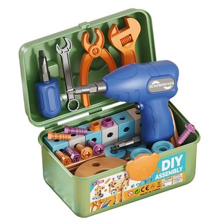 172 Chiếc Hộp Dụng Cụ Đồ Chơi Khoan DIY Gỗ Lắp Ráp Kỹ Sư Mô Phỏng Giả Vờ Chơi Cho Trẻ Em Quà Tặng Giáng Sinh
