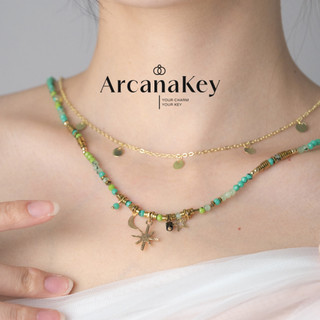 [COD] Vòng cổ đính cườm ngôi sao xanh | Choker nhẹ phong cách Bohemian để mặc hàng ngày và mùa hè | ArcanaKey [ArcanaKey]