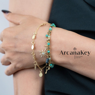 [COD] Vòng cổ đính cườm ngôi sao xanh | Choker nhẹ phong cách Bohemian để mặc hàng ngày và mùa hè | ArcanaKey [ArcanaKey]
