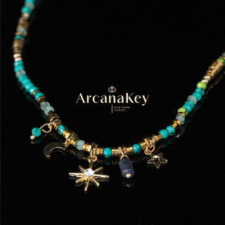 [COD] Vòng cổ đính cườm ngôi sao xanh | Choker nhẹ phong cách Bohemian để mặc hàng ngày và mùa hè | ArcanaKey [ArcanaKey]