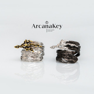 Nhẫn đôi lông vũ Gothic Y2K, thiết kế độc đáo, phù hợp wear hàng ngày - ArcanaKey