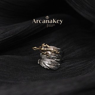 Nhẫn đôi lông vũ Gothic Y2K, thiết kế độc đáo, phù hợp wear hàng ngày - ArcanaKey