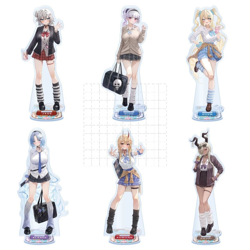 Azur Lane PR5 / Ưu Tiên Ship Series 4 Acrylic Đứng Owari Guam Shipgirl Hình Bộ Sưu Tập Trang Trí Bàn Làm Việc