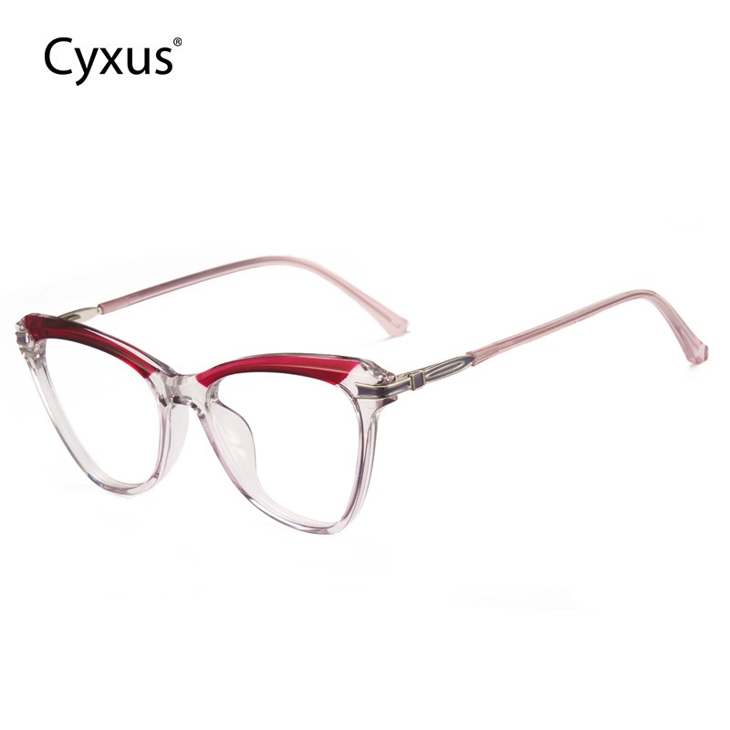 Cyxus Kính Chống Ánh Sáng Xanh Gọng Mắt Mèo TR90 Chống Mỏi Mắt Bảo Vệ UV400 Cho Văn Phòng Và Ngoài Trời 8189