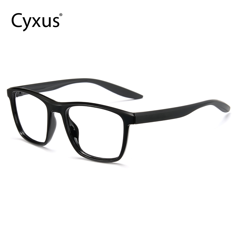 Cyxus Kính Chống Ánh Sáng Xanh Gọng Vuông Chất Liệu TR90 Bảo Vệ Mắt Máy Tính UV400 Giảm Căng Thẳng Mắt 8188