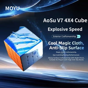 MOYU Aosu WRM V7 Speed Cube Ball Từ Cube Single Dual Triple UV Cube Aosu V7 4x4 Đồ chơi xếp hình đồ chơi Fidget chuyên nghiệp (Không có nhãn dán)