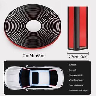 SEAMETAL Cửa Sổ Ô Tô Dải Cao Su Hình Chữ T Sunroof Bên Ngoài Kính Chắn Gió Cạnh Niêm Phong Bảo Vệ 2M / 4M / 8M