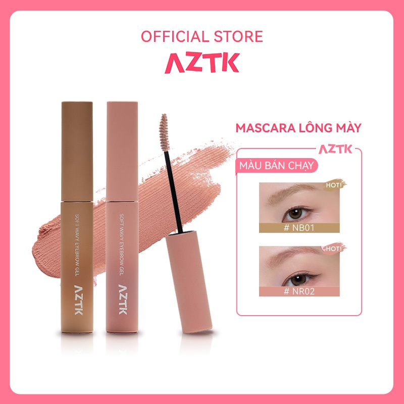 【AZTK】Mascara Lông Mày Nâu hồng nhạt – Chống nước, lâu trôi, nhanh khô ...