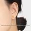 Bông tai titan không gỉ mạ vàng 24k hình bướm ánh kim sa lấp lánh xinh xắn thời trang