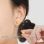 Bông tai titan không gỉ mạ vàng 24k hình bướm ánh kim sa lấp lánh xinh xắn thời trang