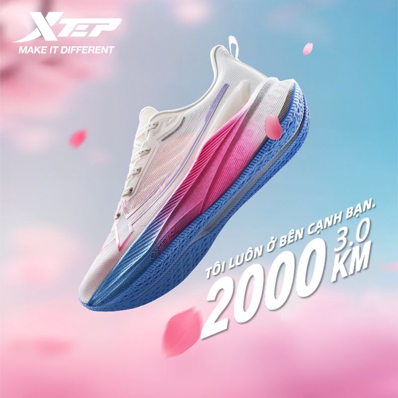 【XTEP】2000KM 3.0 | Giày chạy bộ nữ , được trang bị hệ thống giảm xóc chuyên nghiệp, hỗ trợ hồi phục năng lượng và hấp thụ va chạm hiệu quả.