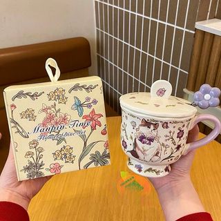 [Cốc gốm cổ điển] Cốc nước văn phòng bé gái, Cốc cà phê, Quà lưu niệm, Quà sinh nhật!
