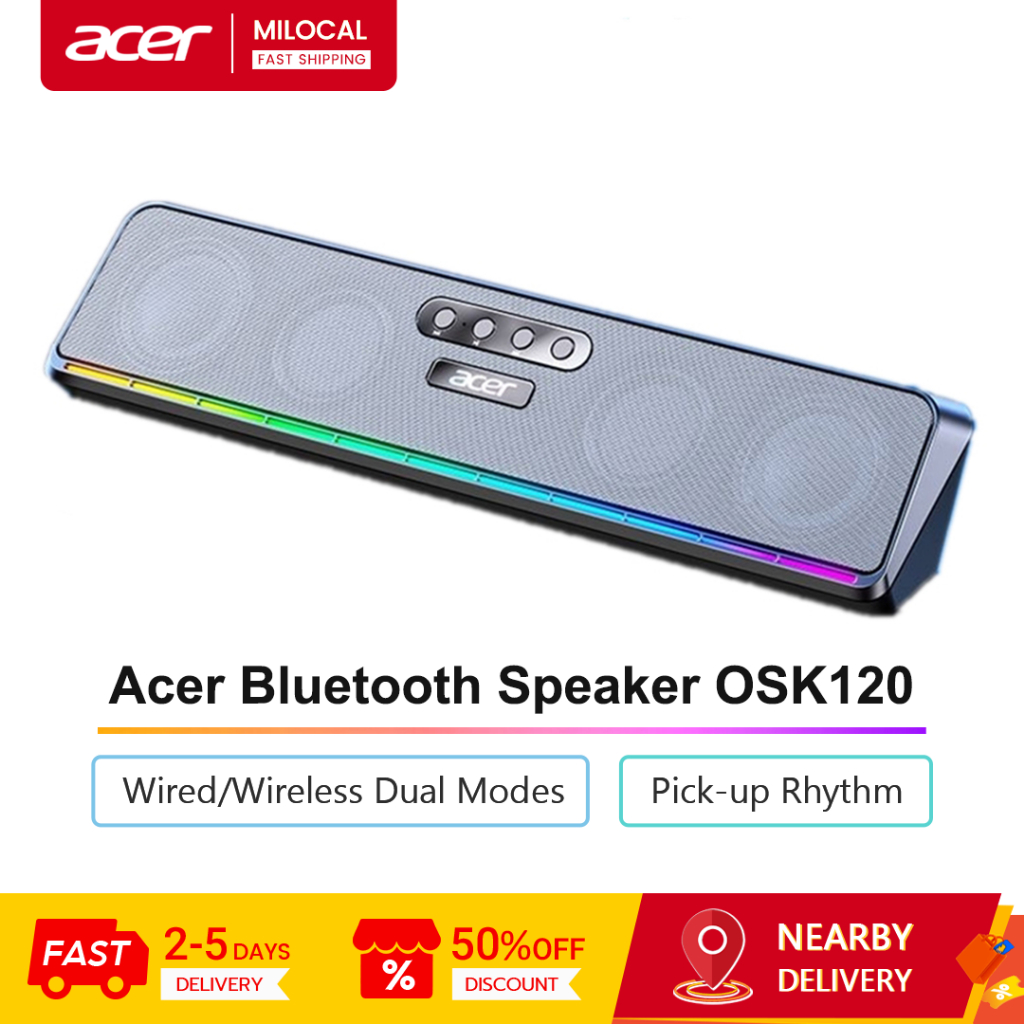 Acer OSK120 Máy Tính Loa Bluetooth Mini Để Bàn Máy Tính Notebook Loa Siêu Trầm Đa Phương Tiện USB Có Dây