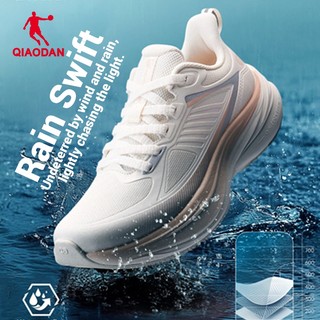 Giày chạy bộ nữ Qiaodan Rain Swift Lite Da chống thấm nước Nhẹ chống trượt QXB022254208