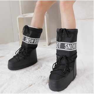 Giày thể thao ngoài trời Lông tuyết Giày nữ Giày Cotton ấm áp Giày bốt dài Giày trượt tuyết