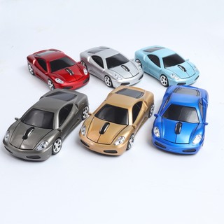 Chuột không dây 2.4 GHz chơi game Ferrari, thiết kế ô tô thể thao, 1200 DPI, cho laptop/PC