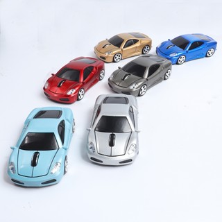 Chuột không dây 2.4 GHz chơi game Ferrari, thiết kế ô tô thể thao, 1200 DPI, cho laptop/PC