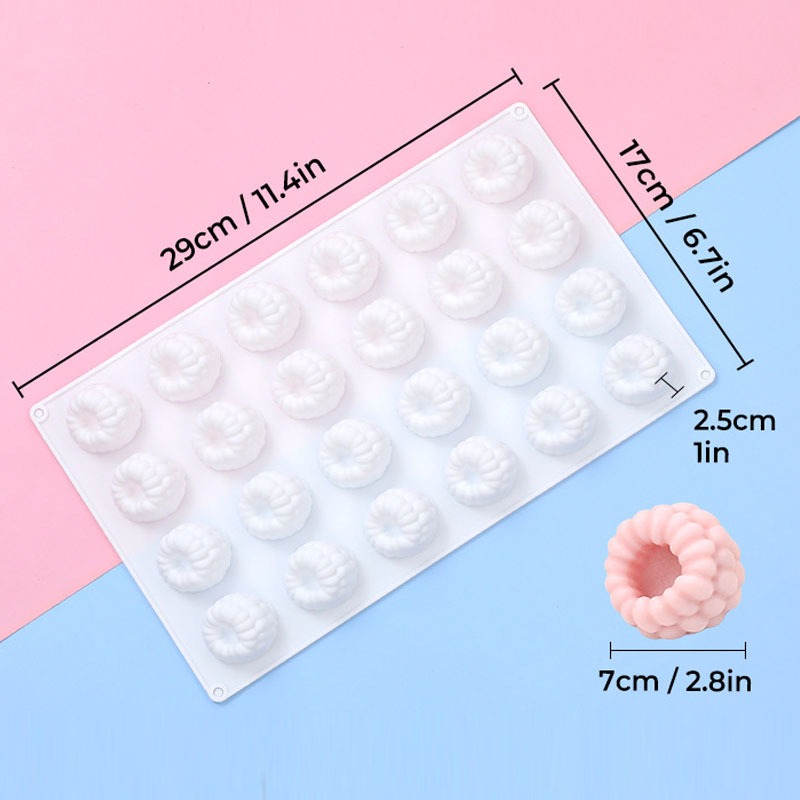 6 / 12 / 24 Khoang Lớn Mousse Mousse Bánh Khuôn 3D Raspberry Chocolate Silicon Khuôn Nến Trái Cây Khuôn Làm Bánh DIY- * * -