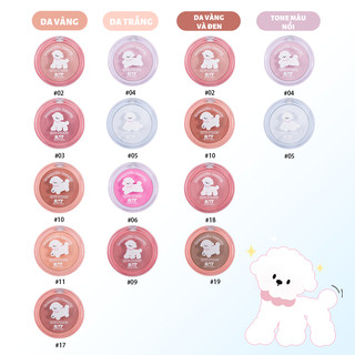 Romantic Beauty Phấn Má Hồng Single Bichon Matte Tự Nhiên Làm Sáng Da Màu Hot Cho Trang Điểm Đi Làm
