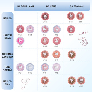Romantic Beauty Phấn Má Hồng Single Bichon Matte Tự Nhiên Làm Sáng Da Màu Hot Cho Trang Điểm Đi Làm
