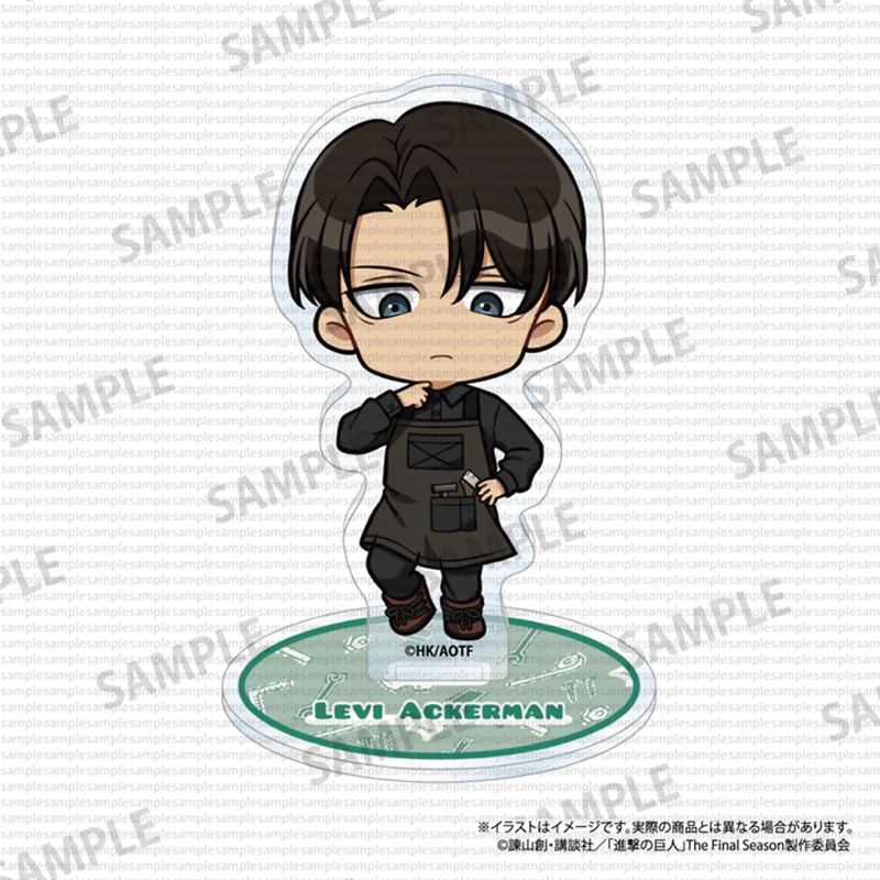 Tấn Công Titan Acrylic Đứng Chibi "Tấn Công Công Nhân" Phiên Bản Levi Q Ngộ nghĩnh Anime Hình Sưu Tập