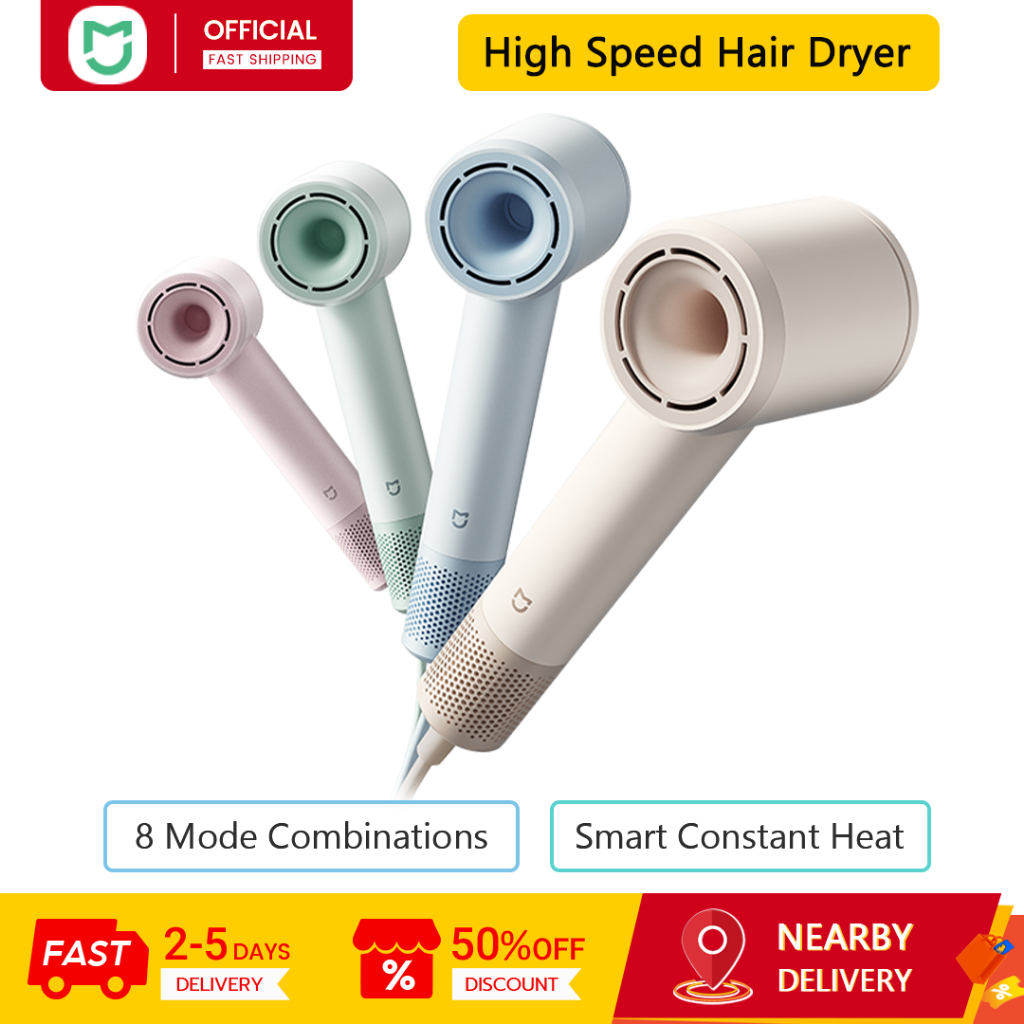 Mijia Máy Sấy Tóc Tốc Độ Cao 1600W Cài Đặt 2 Tốc Độ 4 Cài Đặt Nhiệt Thông Minh Nhiệt Không Đổi