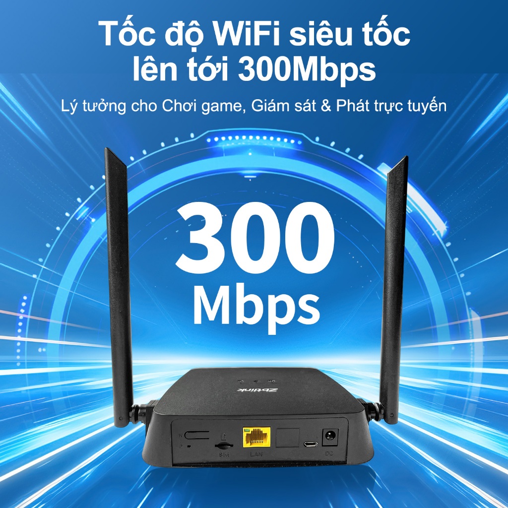 ZBTlink CPE7702 Cục Phát Wifi 4G Lắp Sim  Đường mở 300mbps 100m Cổng Lan và Micro USB Modem Wifi Openline cho tất cả các mạng | BigBuy360 - bigbuy360.vn