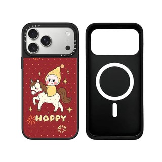 Từ Tính Không Dây Cho iPhone 17 16 15 14 13 12 11 Pro Max Plus Đám Mây Vui Nhộn Lấp Lánh Cạnh Đen Cứng Ốp điện thoại Khắc Logo