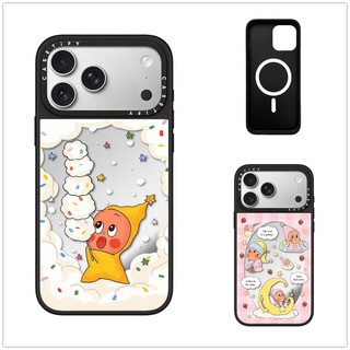 Từ Tính Không Dây Cho iPhone 17 16 15 14 13 12 11 Pro Max Plus Đám Mây Vui Nhộn Lấp Lánh Cạnh Đen Cứng Ốp điện thoại Khắc Logo