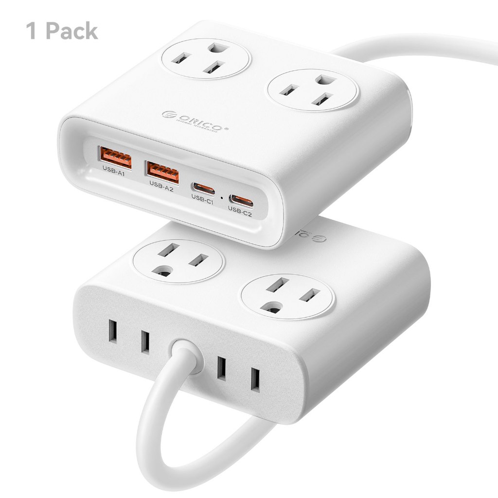ORICO US Plug - Ổ cắm mở rộng dây nối dài 1,5M di động 25W có sạc nhanh USB (PDC25-US)