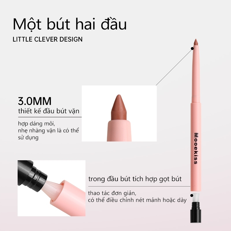 [KOL Combo 2] Son lót môi Mooekiss không làm khô môi, định hình môi, không nhòe, màu khỏa thân tự nhiênKhông LemLâu TrôiNgười Mới Bắt ĐầuTự Nhiên