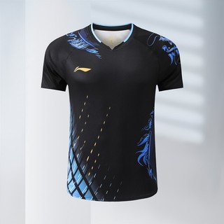 Áo thun bóng bàn Li Ning, tay ngắn thoáng khí và khô nhanh cho nam nữ