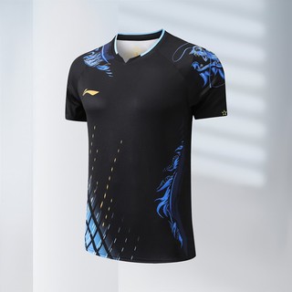 Áo thun bóng bàn Li Ning, tay ngắn thoáng khí và khô nhanh cho nam nữ