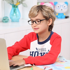 Cyxus Kính Chống Ánh Sáng Xanh Trẻ Em Gọng Silicon Mềm Bảo Vệ Mắt Học Online Chơi Game 6-15 Tuổi 6106