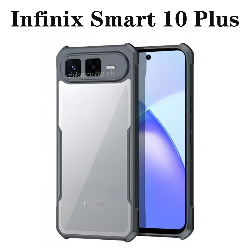 Ốp điện thoại chống sốc 4in1 Infinix Smart 10 Plus cho Infinix Smart 10 9 8 Kính cường lực bảo vệ màn hình và phim ống kính và phim mặt sau
