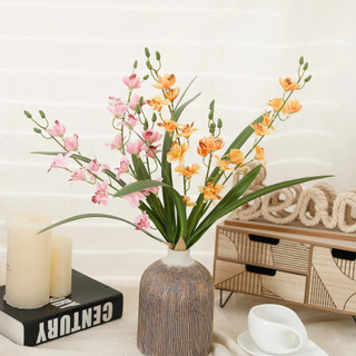 Hoa Lan Giả Cảm Ứng Như Thật Trang Trí Nhà Cửa Cao Cấp Hiện Đại Bó Kiếm Nhân Tạo Decor Phòng Khách Đám Cưới Sang Trọng Phụ Kiện Cắm Bình Gốm Đạo Cụ Chụp Ảnh Bắc Âu  Thẩm Mỹ Nội Thất Ban Công Văn Phòng Sảnh Tiệc Sự Kiện