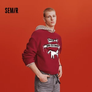 Áo len nam Semir Xuân 2026, dệt kim Jacquard, form rộng rãi