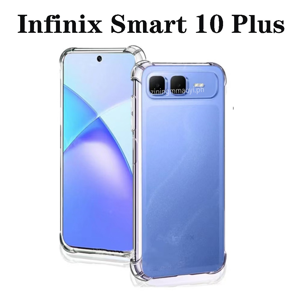 Ốp điện thoại trong suốt mềm chống sốc 4in1 Infinix Smart 10 Plus cho Infinix Smart9 Smart 8 Smart10 Phim kính cường lực Phim phim và ống kính và phim mặt sau