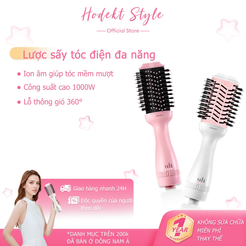 Lược Chải Không Khí Nóng HODEKT Làm Thẳng Tóc Nhanh Chóng Uốn Tóc Nóng Duỗi Tóc Không Khí Mát Mẻ