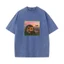 Áo Thun Unisex Phong Cách Ngọt Ngào Với Hình In Máy Bay và Mèo, Chất Liệu Cotton, Phong Cách Retro