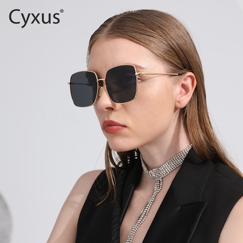 Cyxus Kính Râm Phân Cực Cổ Điển Gọng Vuông Chống Tia UV400 Thời Trang Unisex Cho Thể Thao Ngoài Trời Và Đạp Xe 1811