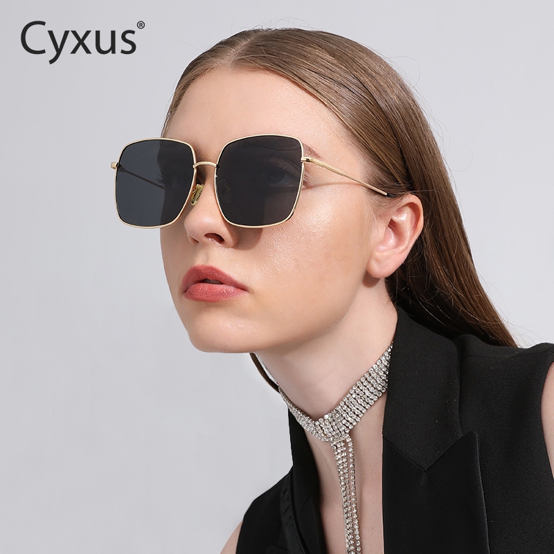 Cyxus Kính Râm Phân Cực Cổ Điển Gọng Vuông Chống Tia UV400 Thời Trang Unisex Cho Thể Thao Ngoài Trời Và Đạp Xe 1811