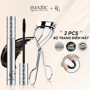 Imagic 2 Chiếc Mascara Trang Điểm Mắt + Dụng Cụ Uốn Mi Lâu Dài Mascara Curl Dụng Cụ Trang Điểm