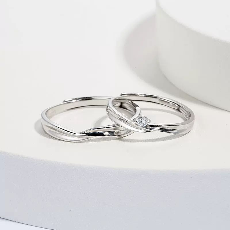 Nhẫn đôi bạc 925 có thể điều chỉnh FANCIME - Quà tặng sinh nhật khắc cho những người yêu thích