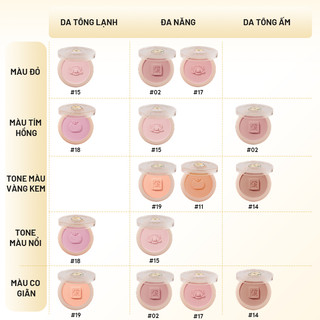 【Mua 1 Được 2】Romantic Beauty Phấn Má Hồng Đơn Màu Bichon Tạo Khối Tự Nhiên Lì Làm Sáng Da Màu Hot Trend