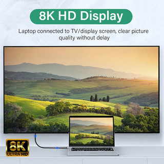 Cáp HDMI 2.1 8K @ 60Hz 48Gbps Nylon Braid Âm Thanh Nam HDR eARC Cho Laptop Máy Chiếu PC HDTV PS5 PS4 Màn Hình Chơi Game