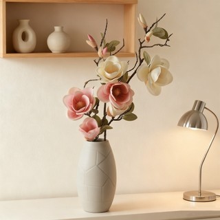 Cành Hoa Mộc Lan Giả Decor Cao Cấp 78cm Giống Thật Trang Trí Nhà Cửa Phòng Khách Sang Trọng Phụ Kiện Chụp Ảnh Studio Vintage Cắm Bình Nghệ Thuật Bông Lụa Nhân Tạo Đẹp Tự Nhiên Quà Tặng Ý Nghĩa Phong Cách Bắc Âu Hiện Đại Không Phai Màu Bền