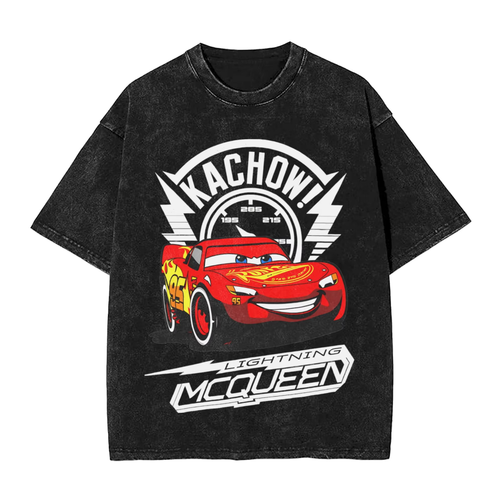 Áo thun nam họa tiết Lightning McQueen, chất liệu cotton thời trang