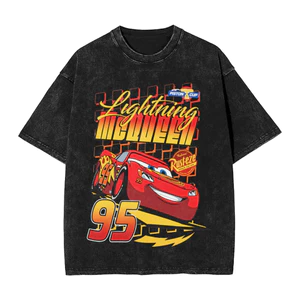 Áo thun nam họa tiết Lightning McQueen, chất liệu cotton thời trang